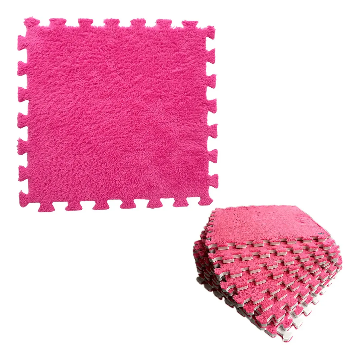 Foto 4 pulgar | Alfombra Tapete Infantil De Espuma Rompecabezas 10 Pzs 30x30 Rosa