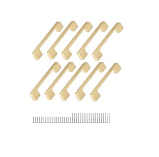 Foto 1 | Tiradores Para Cocina Cajones Armarios Oro 12.8 Cm 10 Piezas