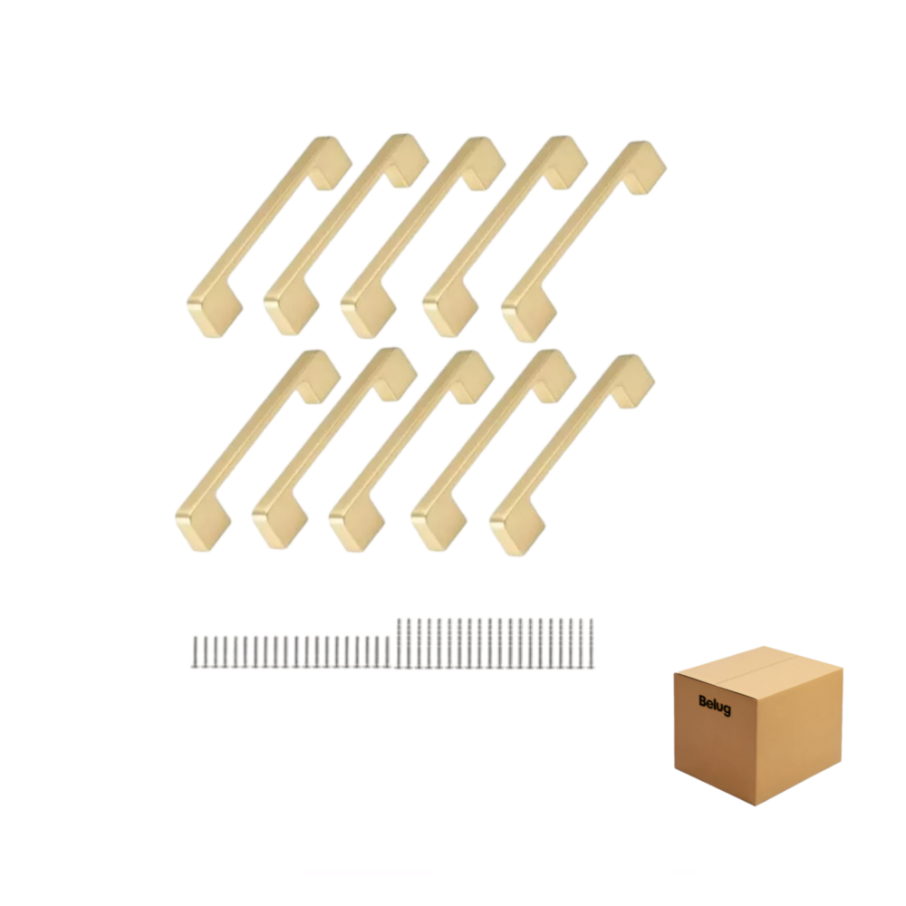 Foto 2 pulgar | Tiradores Para Cocina Cajones Armarios Oro 12.8 Cm 10 Piezas, Belug Dorado