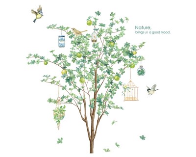 Foto 7 | Sticker Vinil Decorativo Para Pared Con Diseño De Árbol Con Pájaros