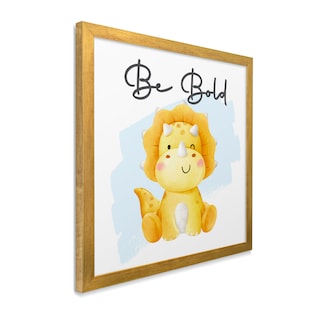 Foto 5 | Cuadros Paspartú Frames Dinosaurios Bebé Recamara Infantil 32 x 32 cm Dorado 3 Piezas