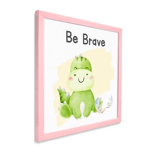 Foto 5 | Cuadros Paspartú Frames Dinosaurios Bebé Recamara Infantil 32 x 32 cm Rosa 3 Piezas