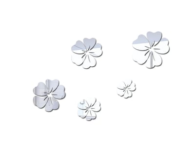 Foto 1 | Set de 5 Flores de Vinilo Decorativo con Acabado de Espejo