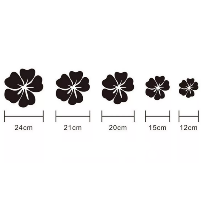 Foto 5 pulgar | Set de 5 Flores de Vinilo Decorativo con Acabado de Espejo