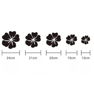 Foto 4 | Set de 5 Flores de Vinilo Decorativo con Acabado de Espejo