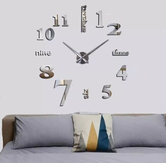 Foto 2 | Vinilo Decorativo con Acabado de Espejo con Diseño de Reloj color Plata