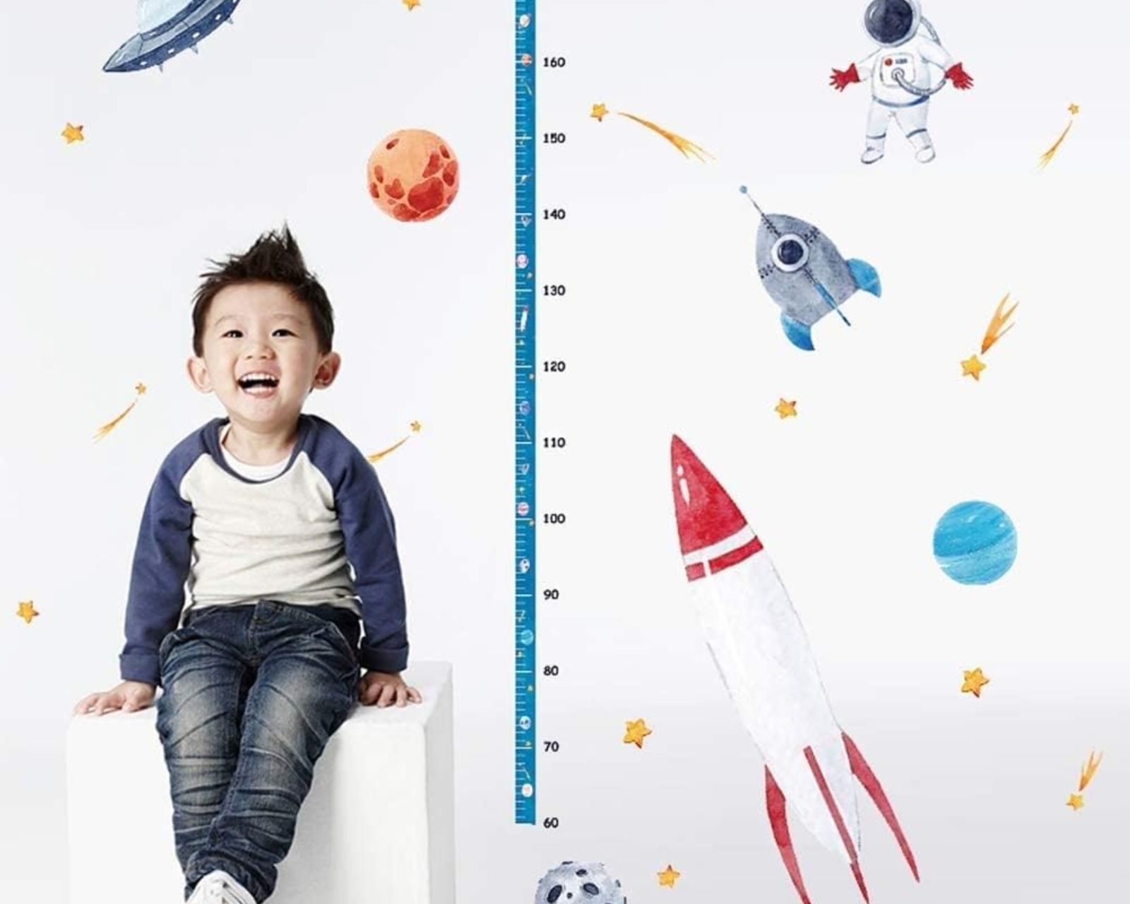 Foto 3 | Sticker de Altura Genérica Multicolor para Niños Diseño Espacial