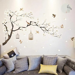 Foto 2 | Sticker Vinil Decorativo para Pared con Diseño de Árbol con Jaulas