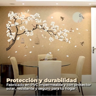Foto 5 | Sticker Vinil Decorativo Con Diseño De Árbol Con Jaulas Para Pared