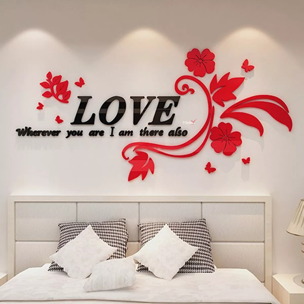 Foto 4 pulgar | Vinilo Decorativo con Diseño de Flores Love 117 X 250 Cm