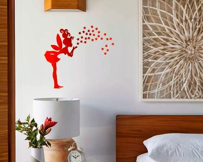 Foto 2 | Vinilo Decorativo con Acabado de Espejo con Diseño de Hada 70 X 46 Cm