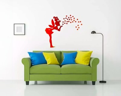 Foto 3 | Vinilo Decorativo con Acabado de Espejo con Diseño de Hada 70 X 46 Cm