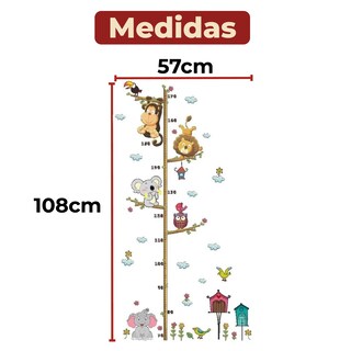 Foto 6 | Sticker Vinil Decorativo Con Diseño Animales Para Medición Para Pared