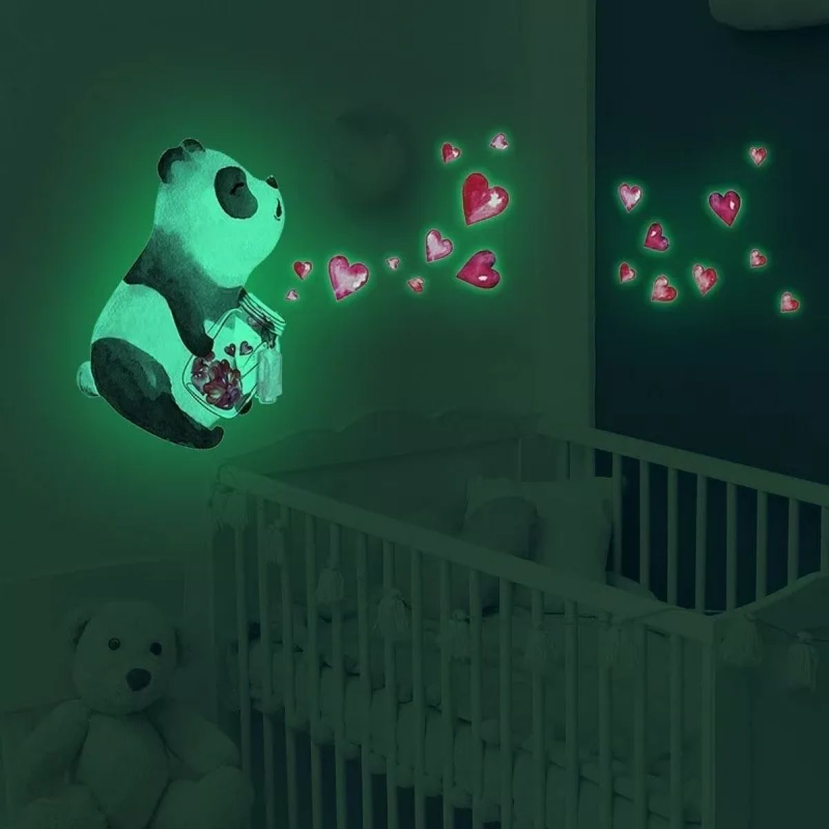 Foto 4 pulgar | Pegatina Luminosa De Niños Para Pared Con Diseño Oso Panda