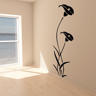 Foto 2 | Vinilo Decorativo con Acabado de Espejo con Diseño de Tulipán color Negro