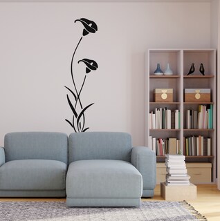 Foto 3 | Vinilo Decorativo con Acabado de Espejo con Diseño de Tulipán color Negro