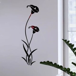 Foto 5 | Vinilo Decorativo con Acabado de Espejo con Diseño de Tulipán color Negro