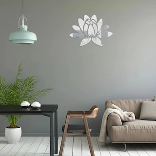 Foto 2 | Vinilo Decorativo con Acabado de Espejo con Diseño de Flor de Loto