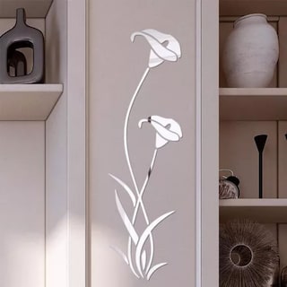 Foto 3 | Vinilo Decorativo con Acabado de Espejo con Diseño de Tulipán color Plata