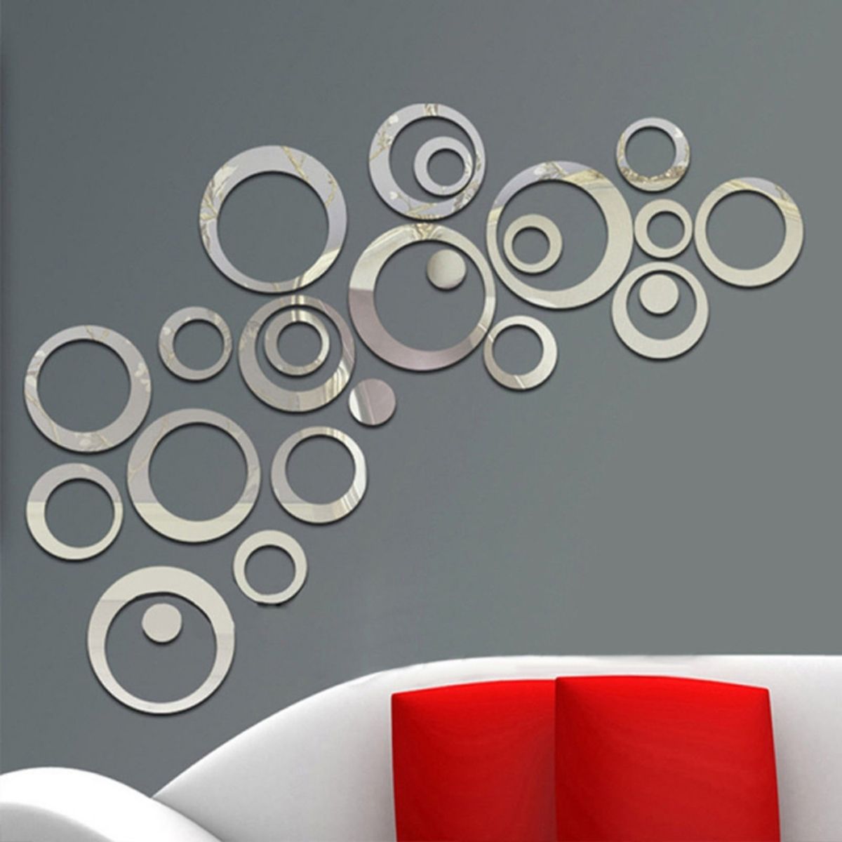 Foto 4 pulgar | Espejo Adhesivo Mebix TRD Decorativo Para Pared Diseño Circulares