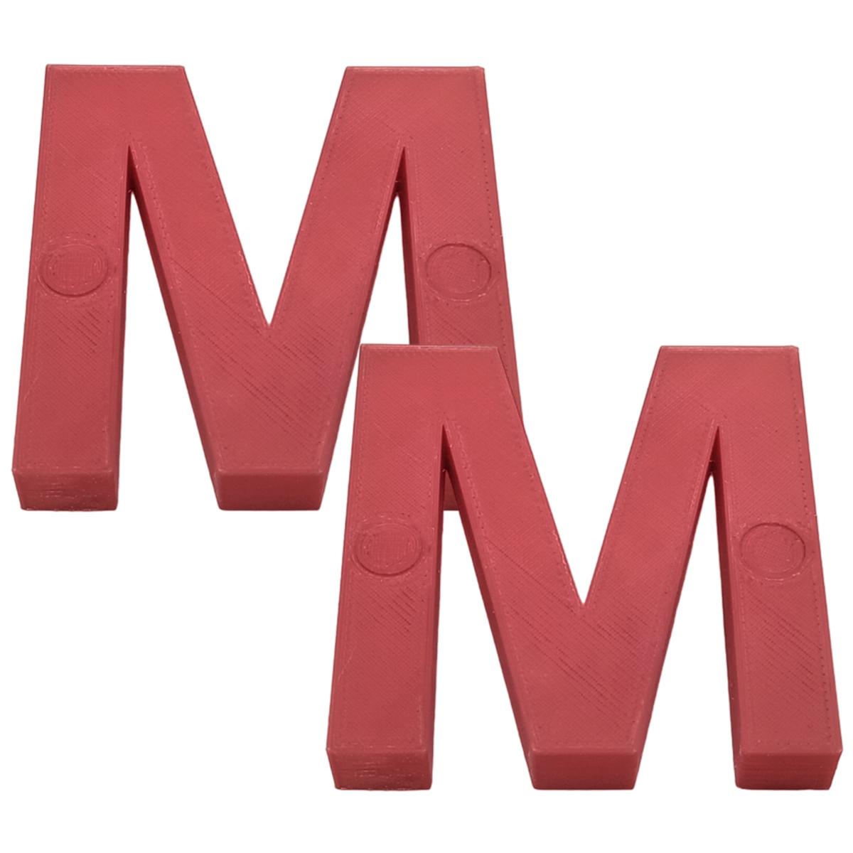 Letras Decorativas para Pared 3D Art MXAFD-086 2 Piezas Rojo