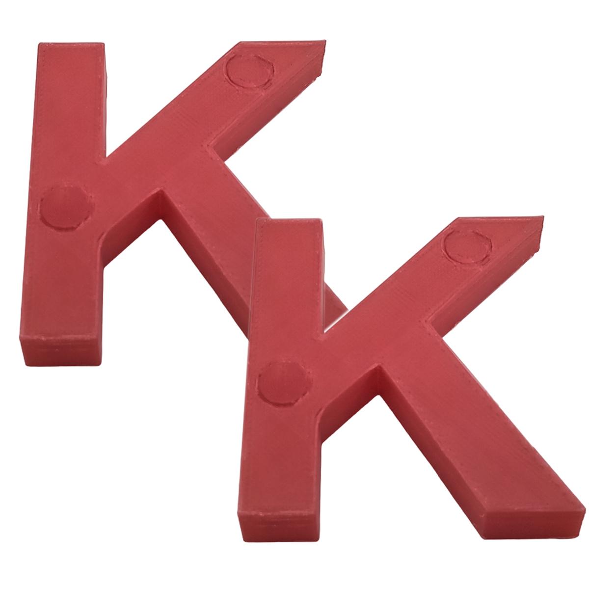 Letras Decorativas para Pared 3D Art MXAFD-078 2 Piezas Rojo