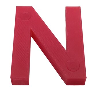 Foto 1 | Letra Decorativa para Pared 3D Art MXAFD-089 1 Pieza Rojo