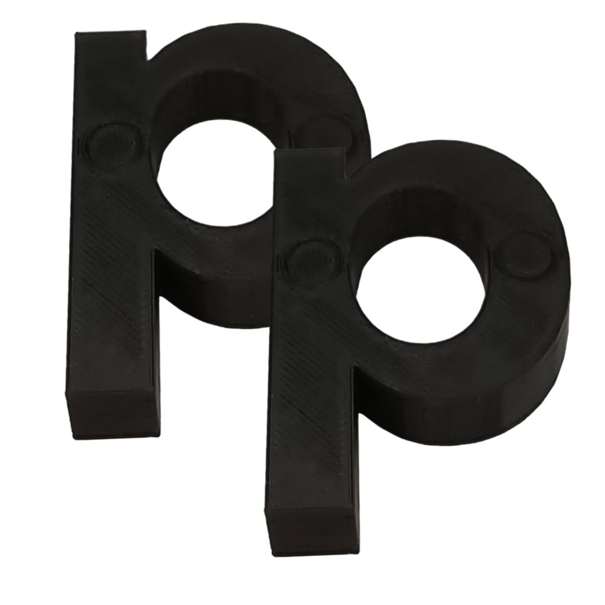 Letras Decorativas para Pared 3D Art MXAFB-116 2 Piezas Negras