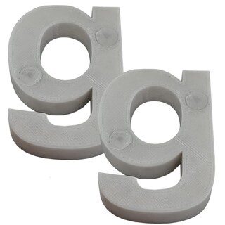 Foto 1 | Letras Decorativas para Pared 3D Art MXAFY-052 2 Piezas Gris
