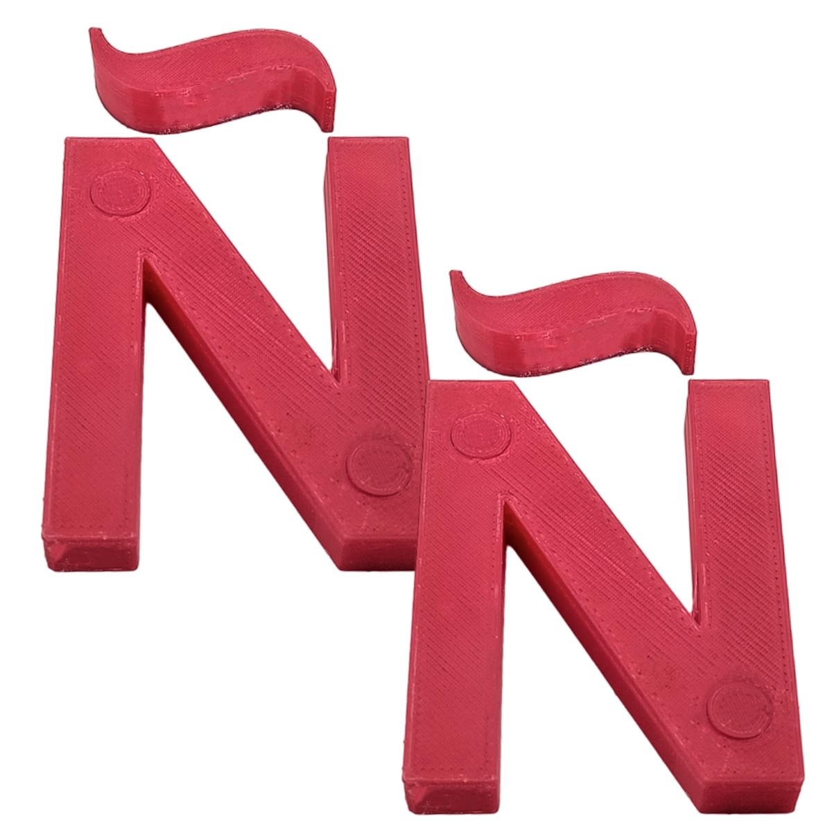 Foto 2 pulgar | Letras Decorativas para Pared 3D Art MXAFD-094 2 Piezas Rojo