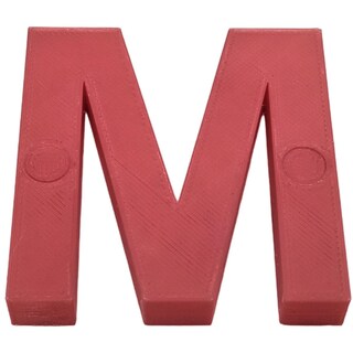 Foto 2 | Letra Decorativa para Pared 3D Art MXAFD-085 1 Pieza Rojo