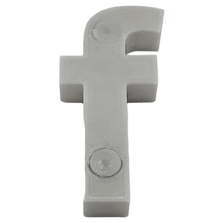 Foto 2 | Letra Decorativa para Pared 3D Art MXAFY-047 1 Pieza Gris