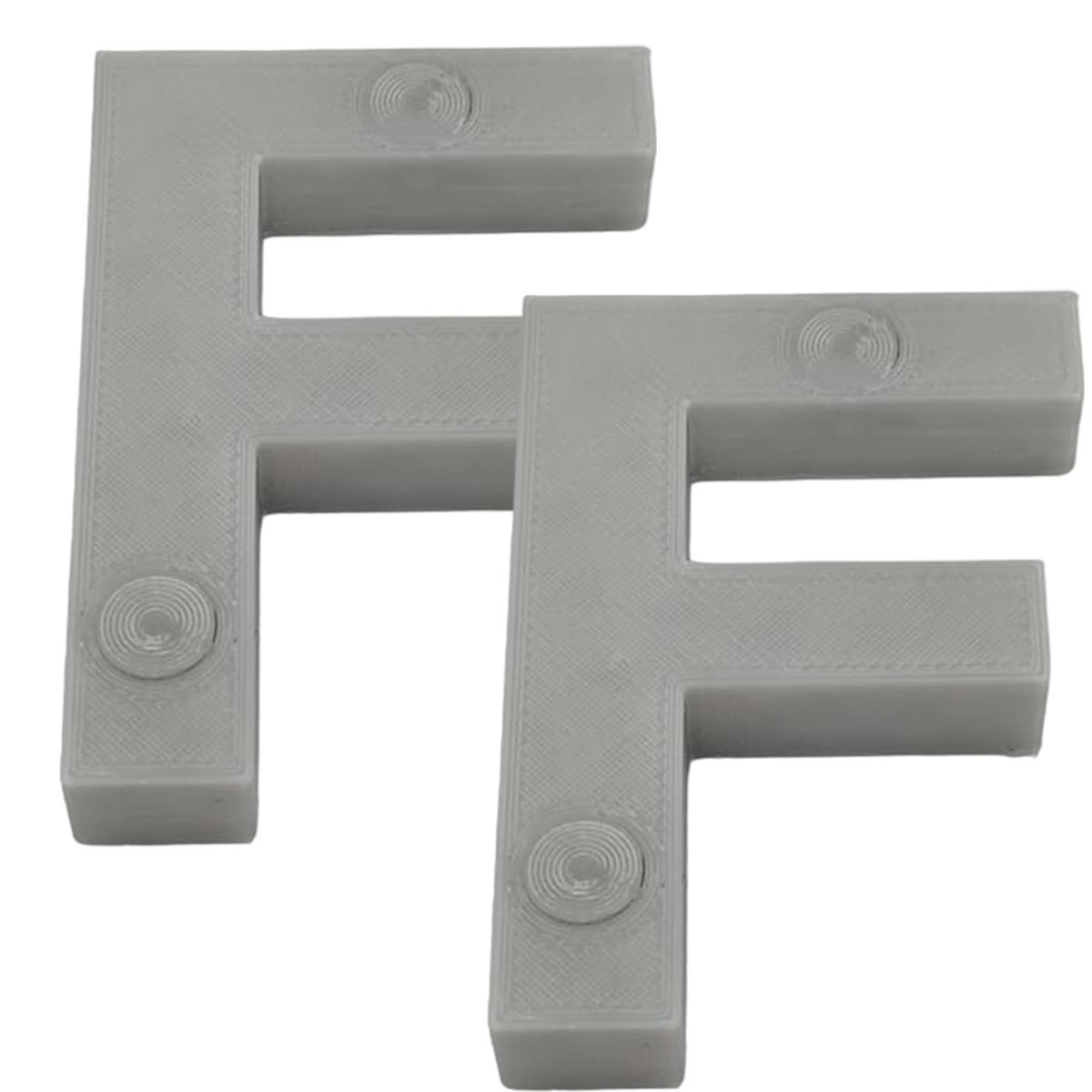 Foto 2 pulgar | Letras Decorativas para Pared 3D Art MXAFY-046 2 Piezas Gris