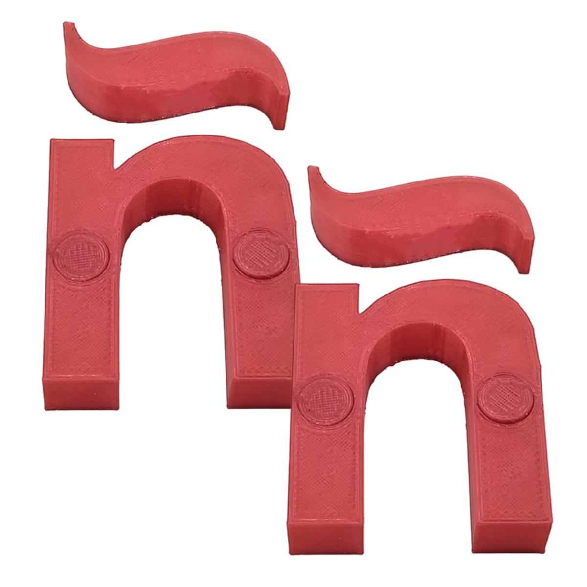 Foto 2 pulgar | Letras Decorativas para Pared 3D Art MXAFD-096 2 Piezas Rojo