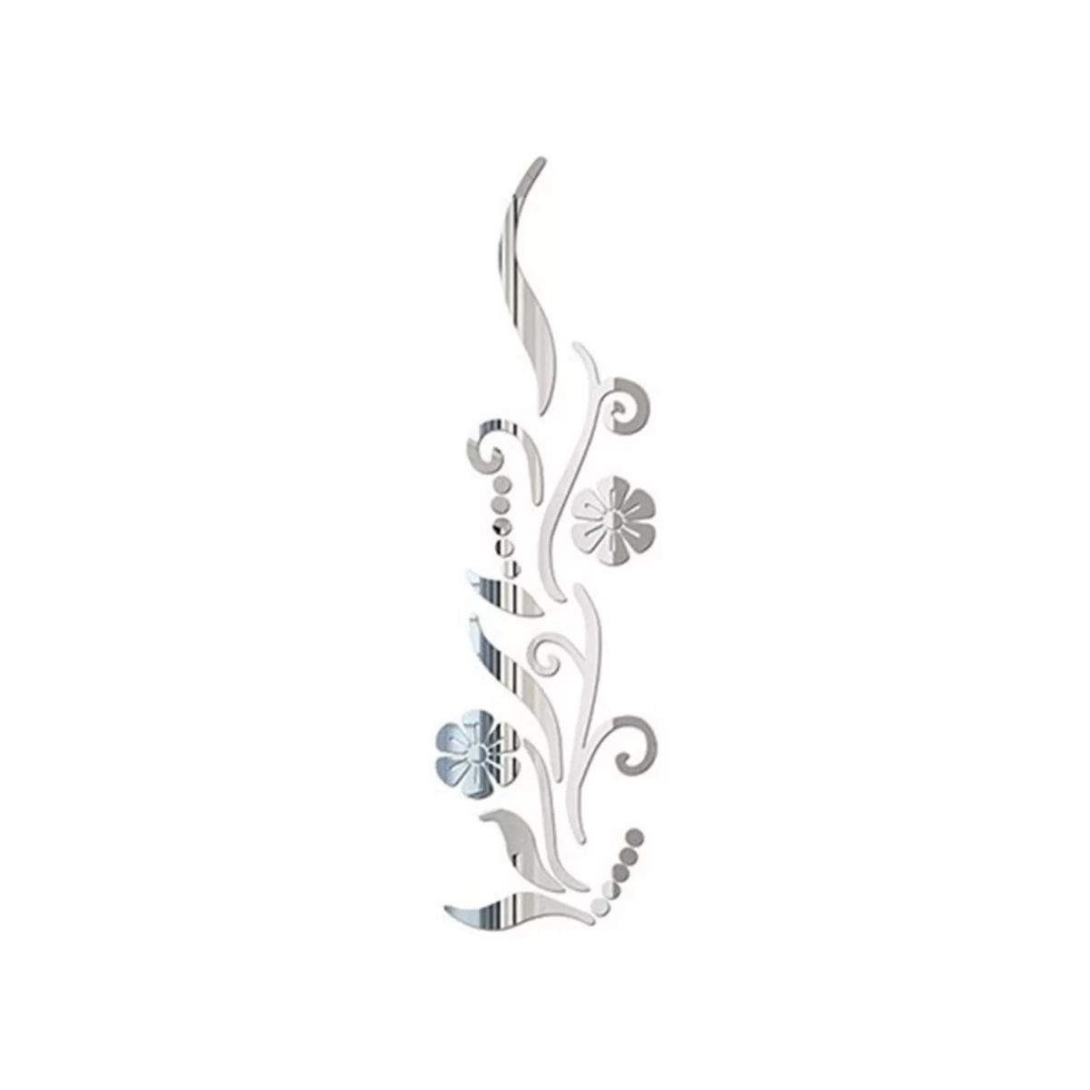 Foto 2 pulgar | Vinilo Decorativo con Acabado de Espejo con Diseño de Flor 88 X 25 Cm