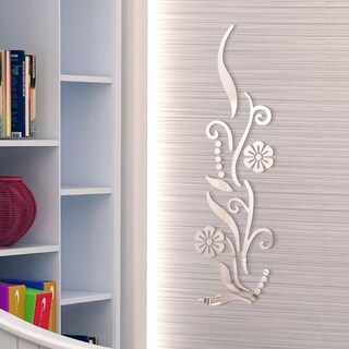 Foto 2 | Vinilo Decorativo con Acabado de Espejo con Diseño de Flor 88 X 25 Cm