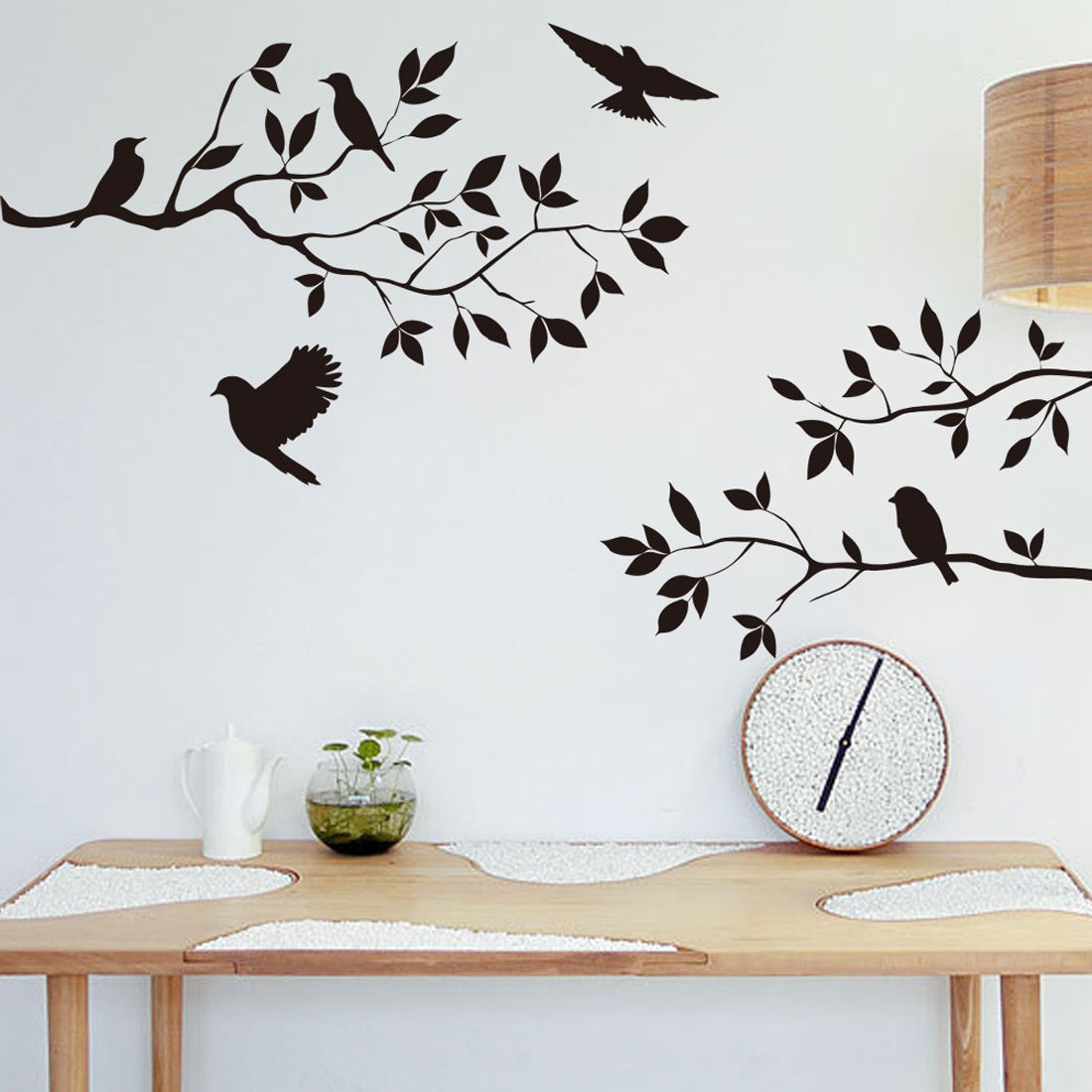 Foto 6 pulgar | Adhesivo Pvc Rama de Árbol y Pájaros Negro 60x44 Cm - Venta Internacional