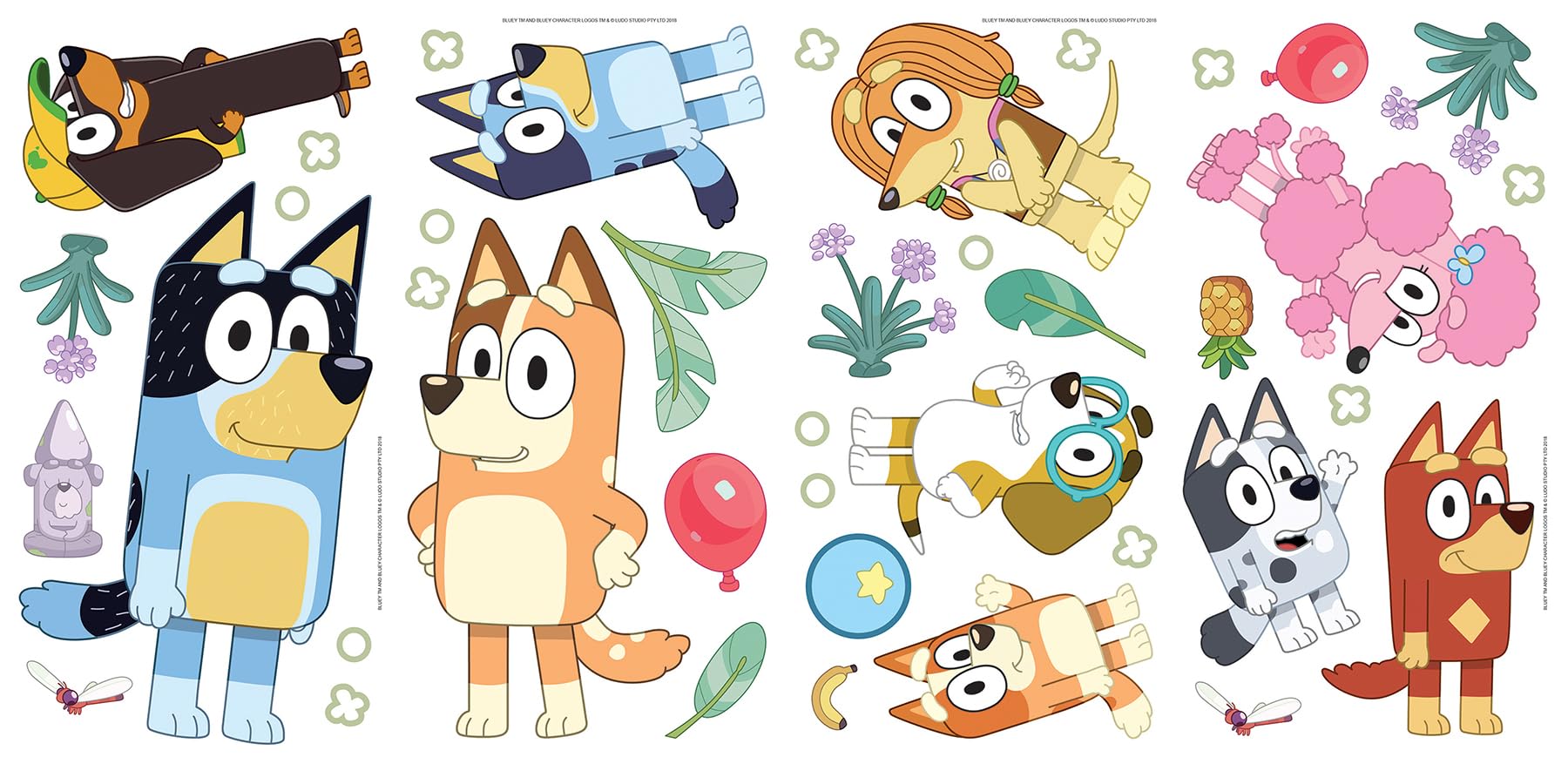 Foto 5 | Adhesivos De Pared Roommates Bluey Family And Friends Rmk5457scs - Venta Internacional.