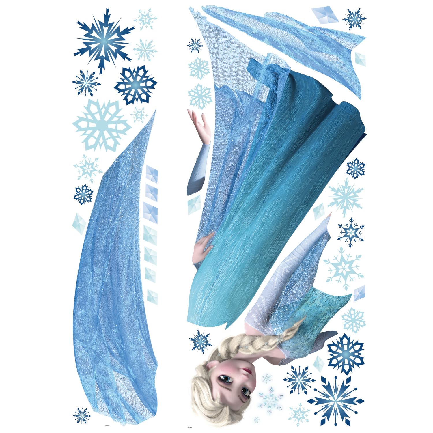 Foto 5 pulgar | Adhesivos De Pared Roommates Disney Frozen Elsa Giant Rmk2371gm - Venta Internacional.