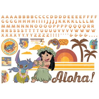 Foto 1 | Adhesivos de Pared Disney Lilo y Stitch Giant con Alfabeto - Venta Internacional