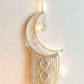 Foto 3 | Tapiz Para Colgar En La Pared Con Diseño De Atrapasueños, Bohemio, Macramé, Hecho A Mano - Venta Internacional.