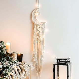 Foto 5 | Tapiz Para Colgar En La Pared Con Diseño De Atrapasueños, Bohemio, Macramé, Hecho A Mano - Venta Internacional.