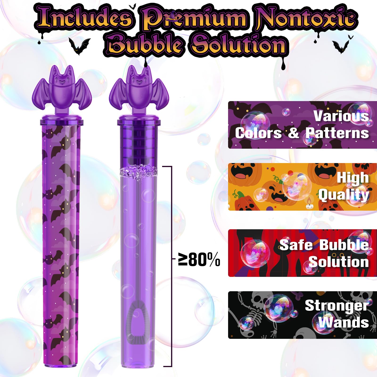 Foto 4 pulgar | Mini Bastoncillos Aurotops Para Halloween, 80 Unidades, Para Niños, Con Pegatinas - Venta Internacional.