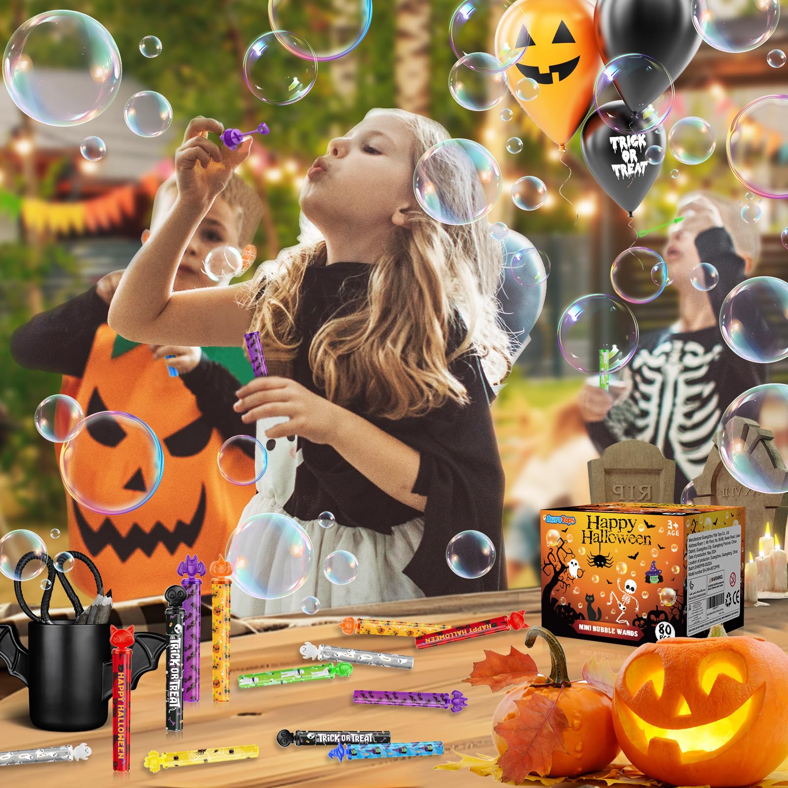Foto 5 pulgar | Mini Bastoncillos Aurotops Para Halloween, 80 Unidades, Para Niños, Con Pegatinas - Venta Internacional.