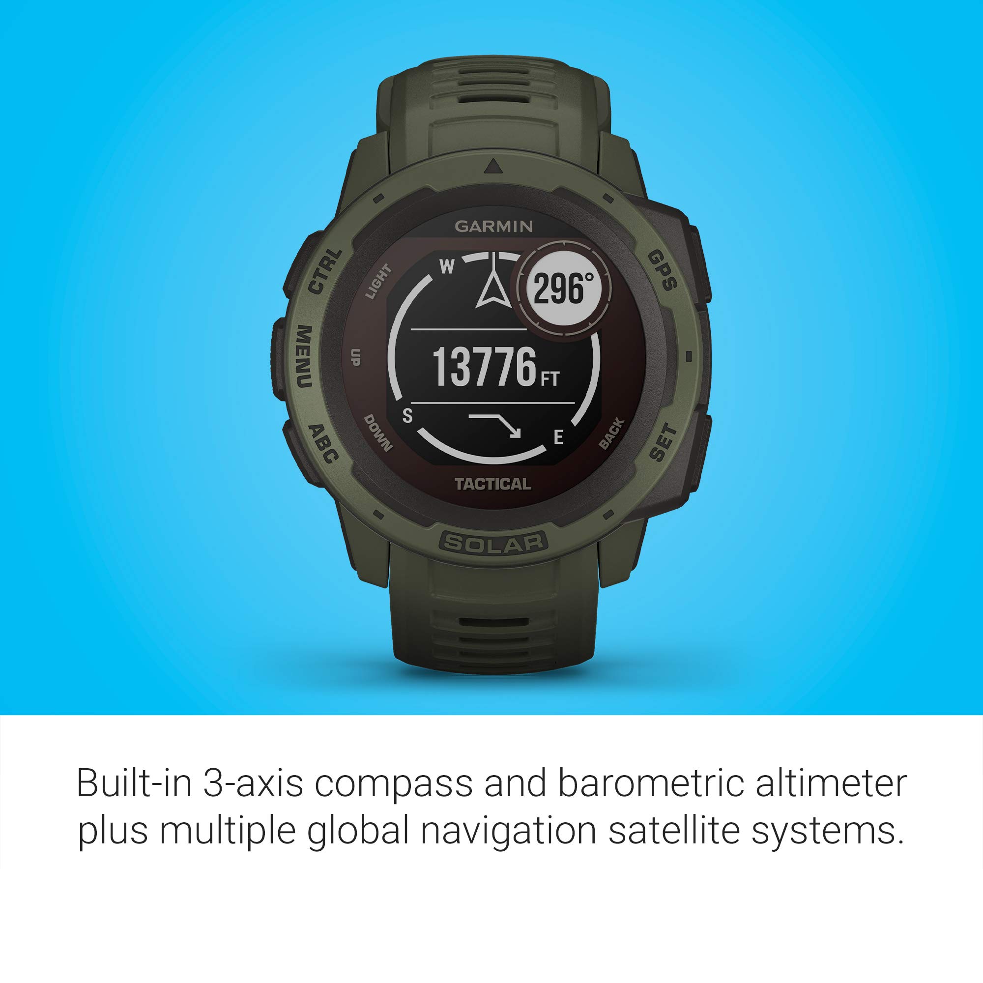 Foto 6 pulgar | Reloj Inteligente Garmin Instinct Rugged Outdoor Con Carga Solar - Venta Internacional.