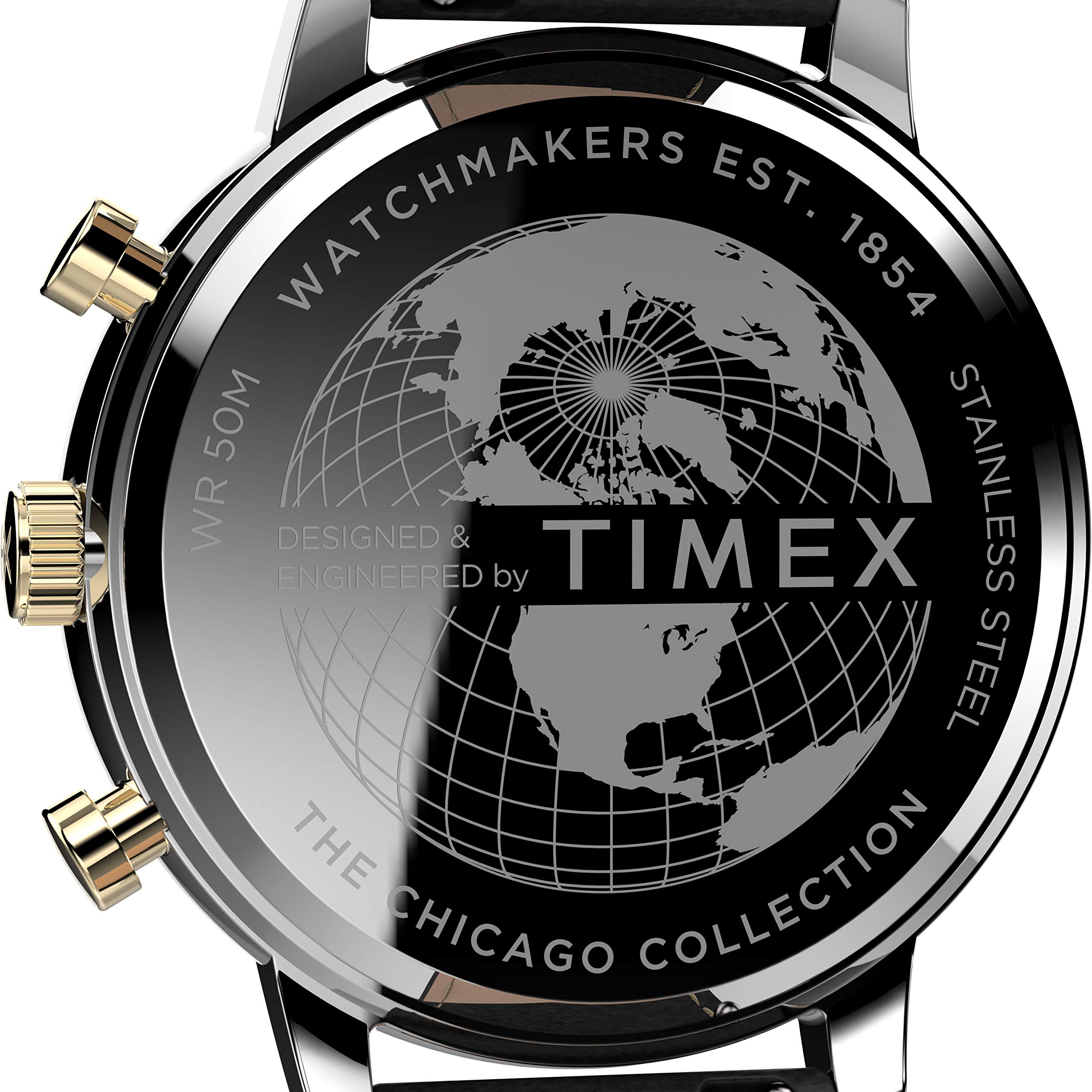Foto 2 pulgar | Reloj Timex Chicago Chronograph Para Hombre  Caja De 45 Mm Y Correa De Piel