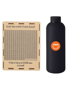 Foto 1 | Alcancía Caja De Ahorro + Termo De Agua De Regalo Güish
