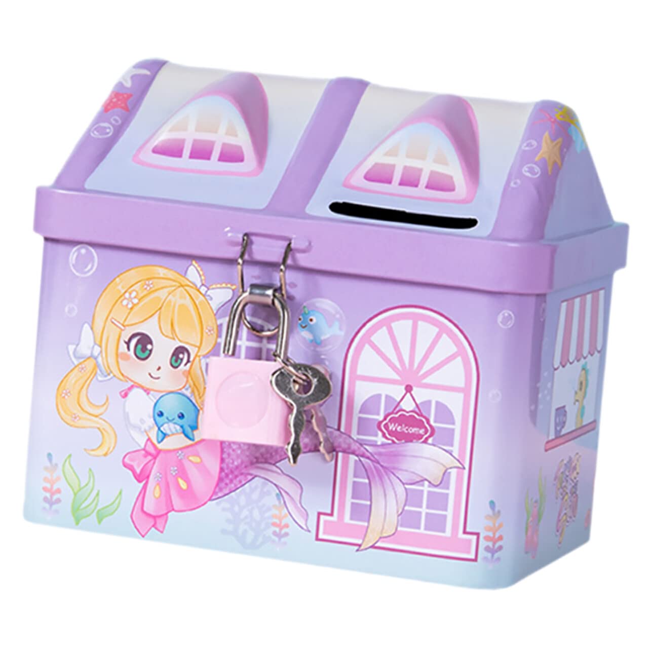 Foto 2 | Piggy Bank Toyandona Unicorn, 3 Unidades, Novedosa, Monedero Morado - Venta Internacional.