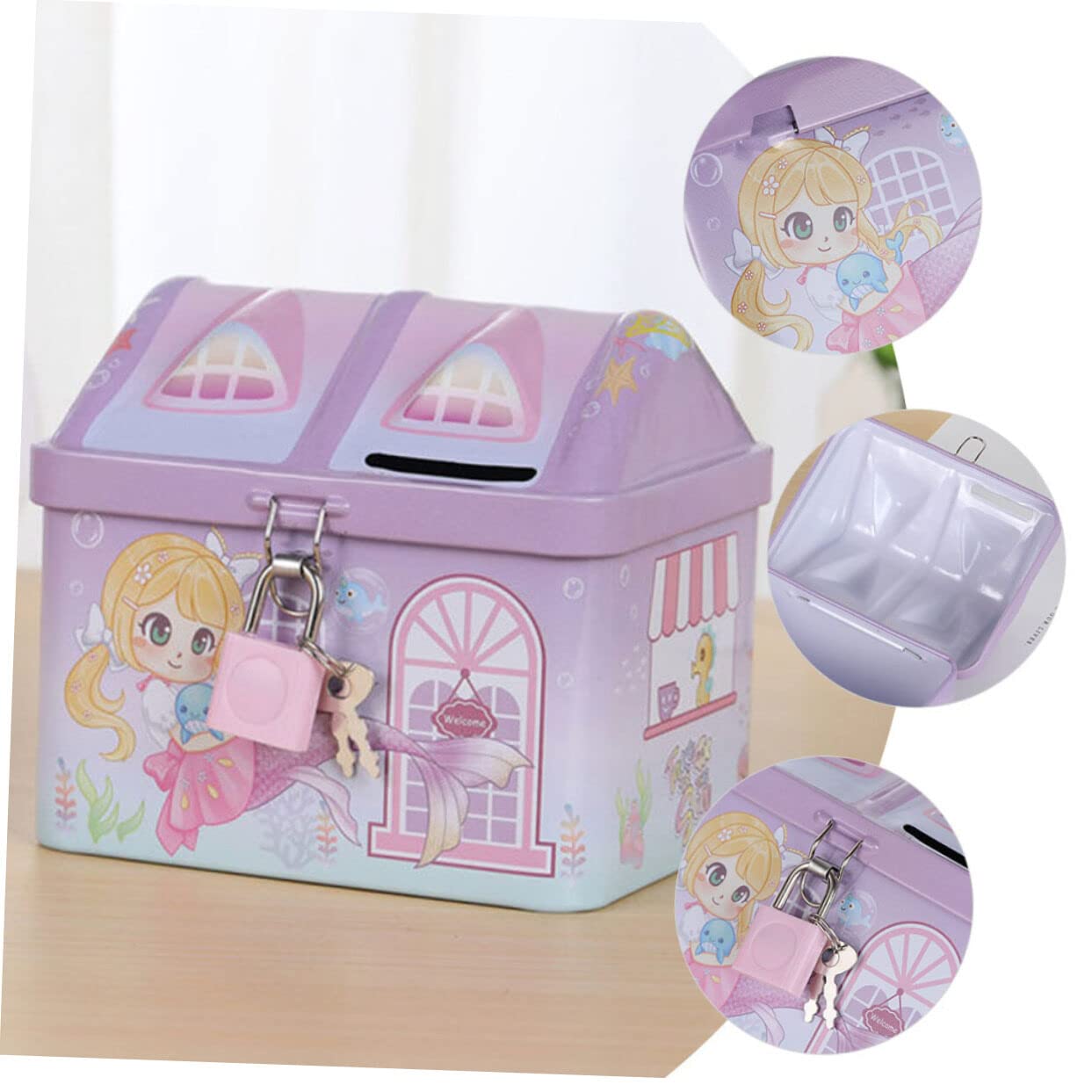 Foto 4 pulgar | Piggy Bank Toyandona Unicorn, 3 Unidades, Novedosa, Monedero Morado - Venta Internacional.