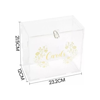 Foto 2 | Caja Buzón Alcancías Dinero P/sobres Boda Con Cerradura Eo Safe Imports Esi-20488 Transparente
